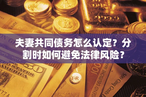 济南夫妻共同债务怎么认定？分割时如何避免法律风险？